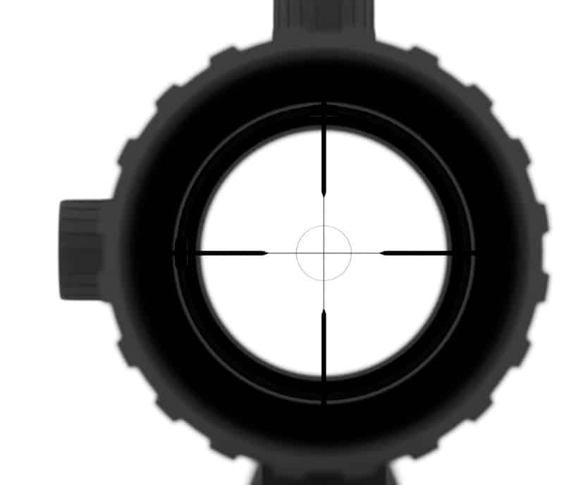 rifle scope enlarged view