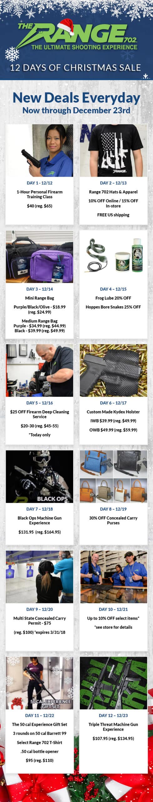 Range 702’s 12 Days of Christmas Sale