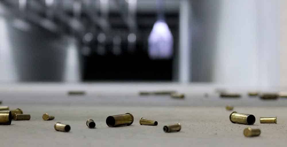 Bullet casings on the floor