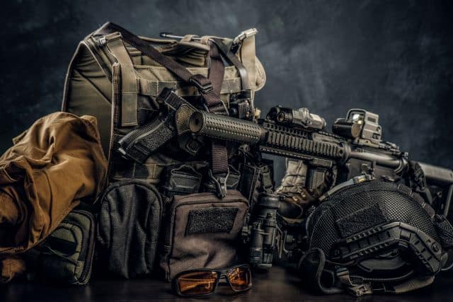 Range Luggage, Rifles, Pistols and Safety Glasses