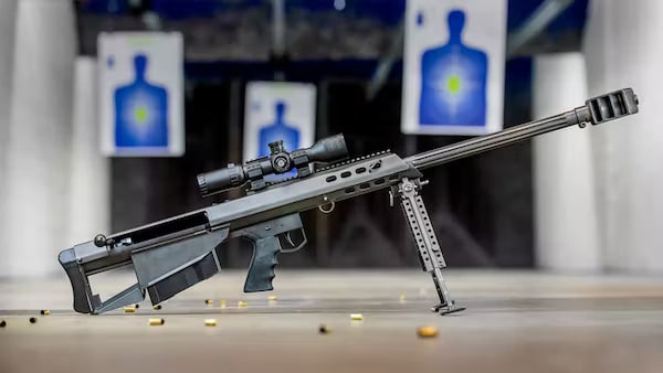 50 Caliber Sniper Rifle At The Range 702 In Las Vegas