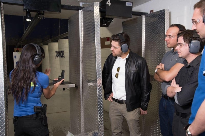 group of men at the shooting range 702 for a concealed carry class