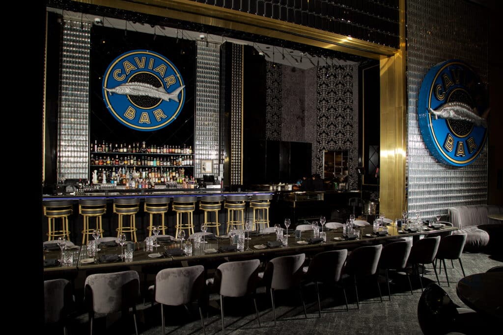 caviar bar group dining room
