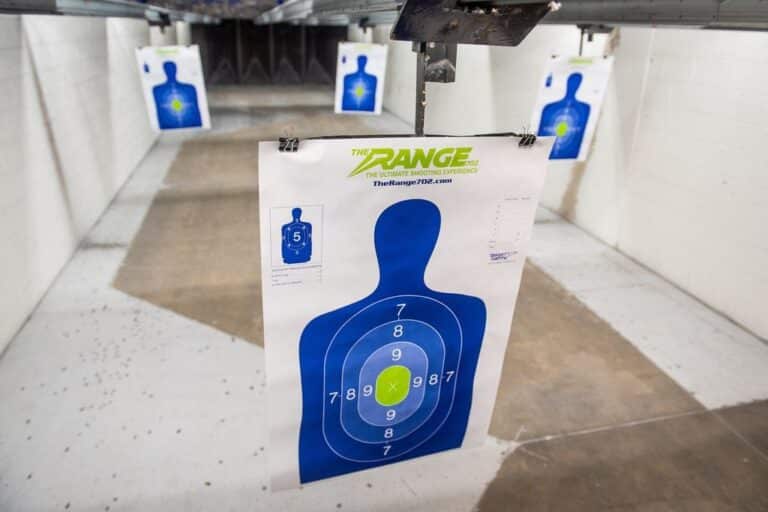 Four Shooting Targets At The Range 702.